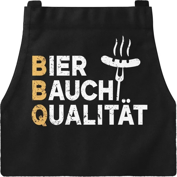 MoonWorks Grillschürze Grillschürze für Männer mit Spruch Lustig Bierbauch Kochschürze, mit kreativem Aufdruck