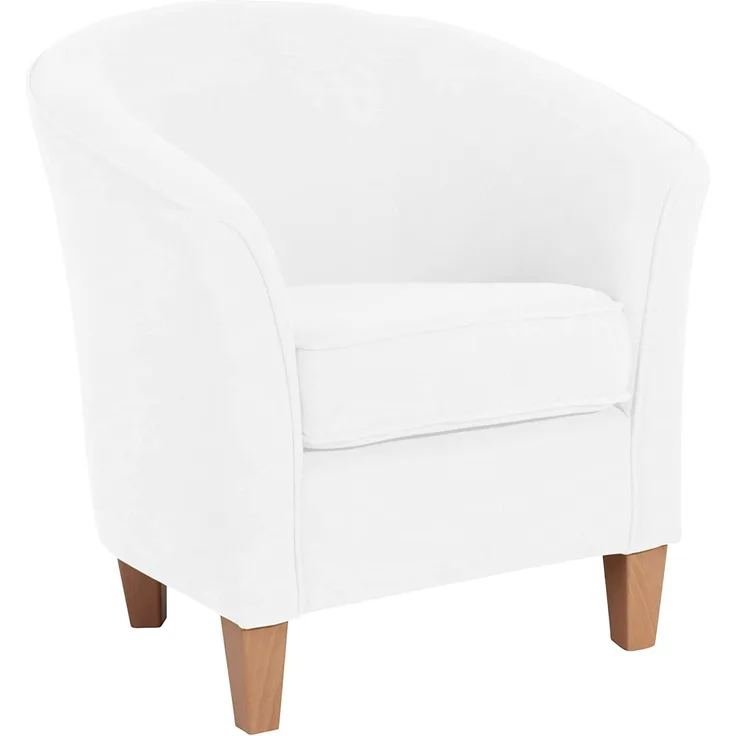 Sessel Karine Bezug Veloursstoff Buche natur / creme 21989