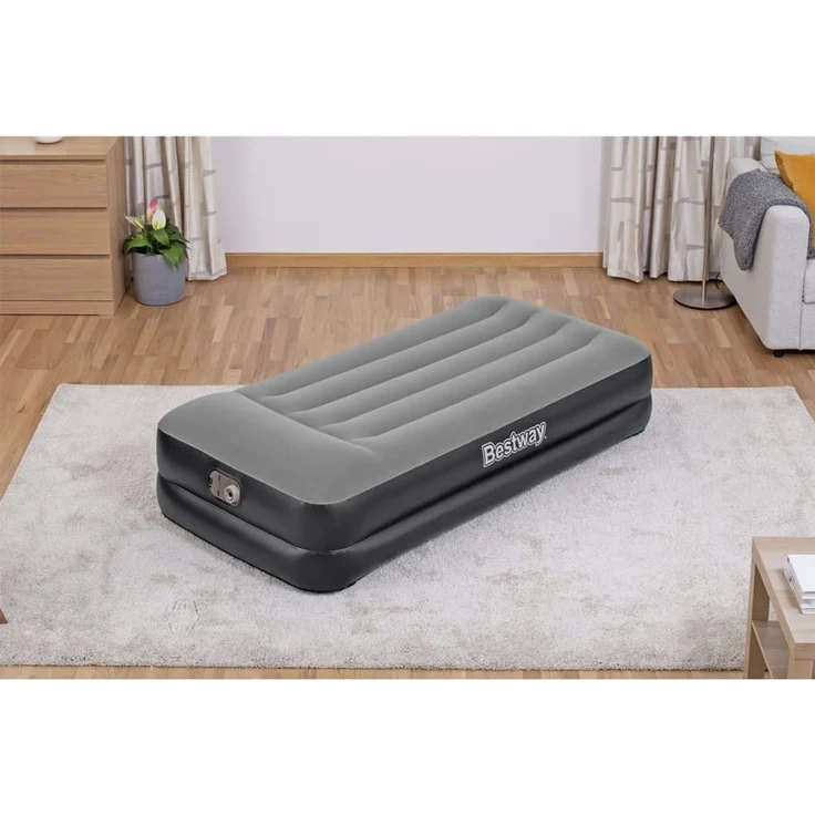 Bestway Luftbett mit Integrierter Luftpumpe Beflockt 191x97x46 cm 93781 – Bild 4