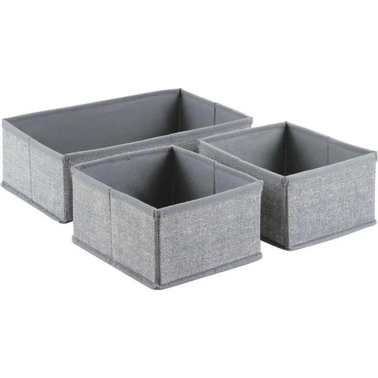 Aufbewahrungsbox Stoffkisten Organizer mDesign 6er Set 2 Größen grau – Bild 8