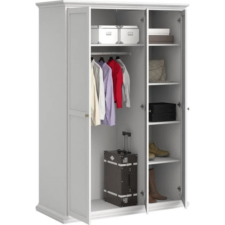 Home affaire Drehtürenschrank Paris im Landhaus-Stil aus schönem Holzfurnier, Höhe 200,5 cm (4 türig) – Bild 3