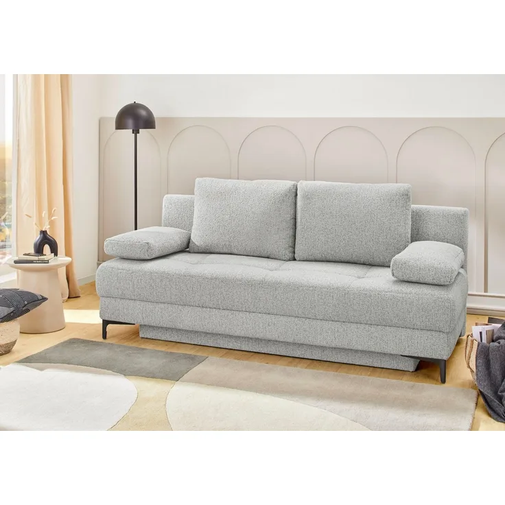 Jockenhöfer Gruppe Schlafsofa Felix, B: 205 cm, Liegefl. 155x201 cm, Dauerschlafsofa, inkl. Topper, inklusive Schlaffunktion und Bettkasten, Federkernpolsterung