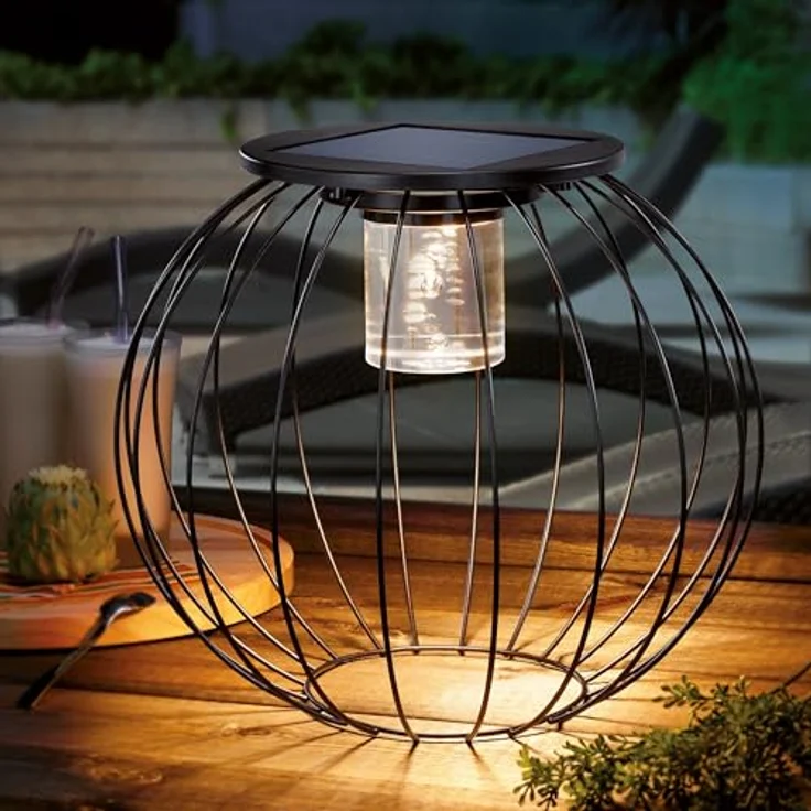 Esotec Exquisite Design Solarleuchte - 36 LED, max. 300 lm, warmweiß 3000 K, Acrylglas, wetterfest für Garten Deko Außen, 102744 – Bild 3