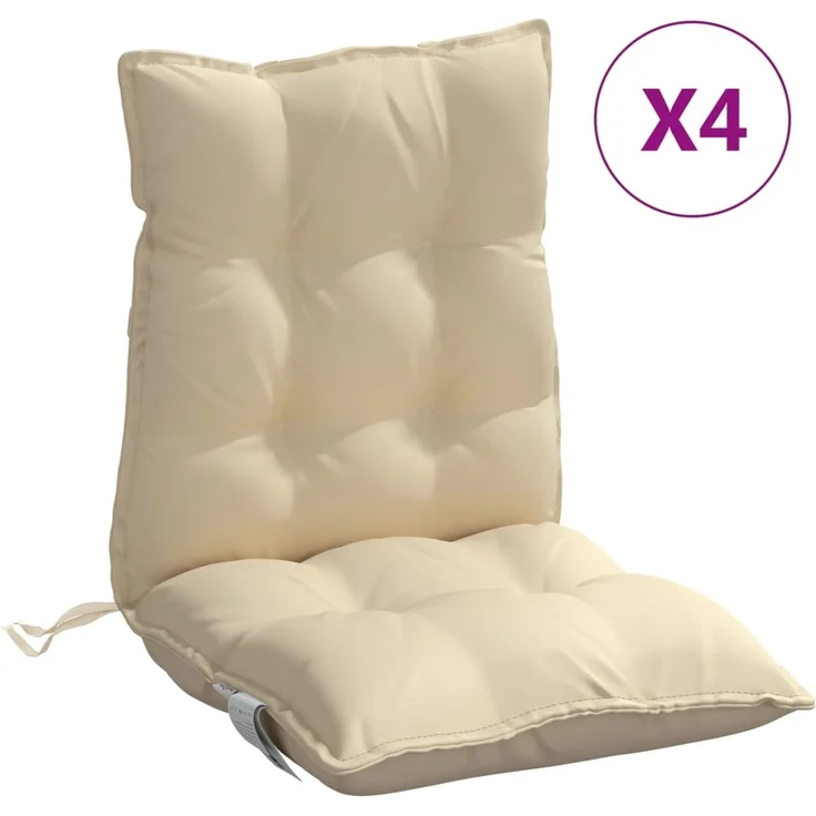 vidaXL Niedriglehner-Auflagen 4 Stk. Beige Oxford-Gewebe 377681 – Bild 2