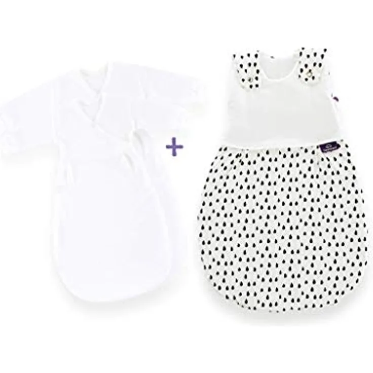 Träumeland Babyschlafsack Set Tropfen schwarz (Packung, 3 tlg, 3er-Pack)
