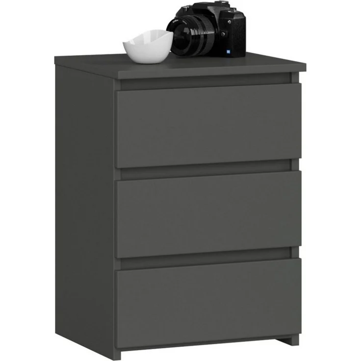 Home Collective Kommode 40 cm breit Holz Highboard Sideboard für Flur Schlafzimmer Wohnzimmer (Mehrzweckschrank Schrank schmal Kommode Schlafzimmer mit Schubladen), Kinderzimmer Organizer, 57 cm hoch mit 3 Schubladen graphit – Bild 5