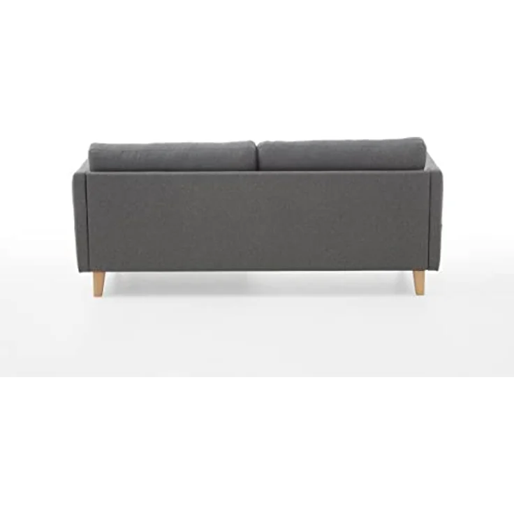 Atlantic Home Collection 2-Sitzer Sofa Mailo mit Links oder rechts montierbarem Longchair, Grau, Breite x Tiefe x Höhe: 204x85/150x82 cm – Bild 6