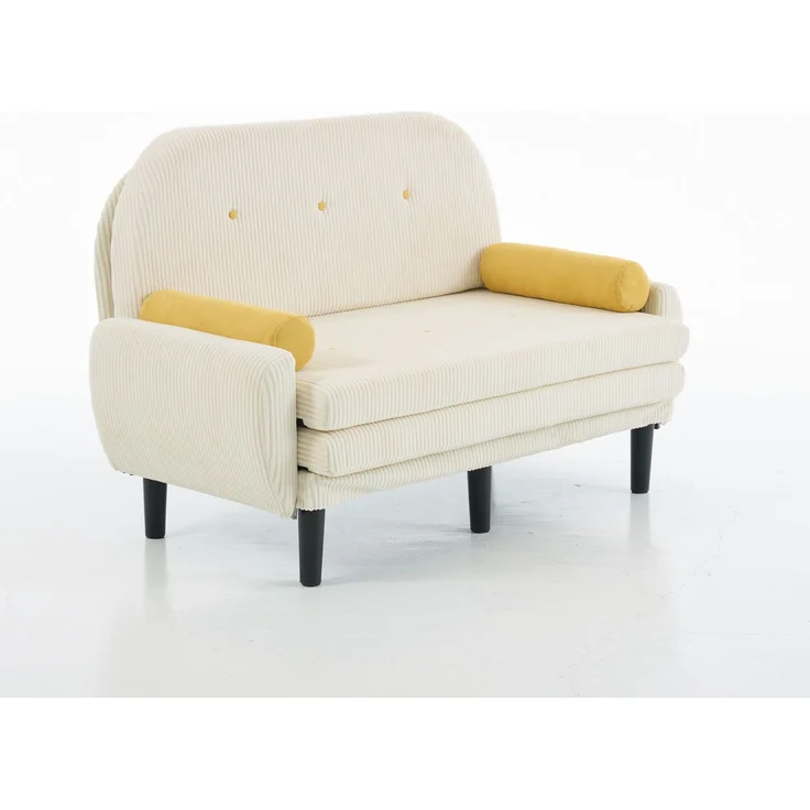 ZUBALIYA Sofa mit Stauraum, mit Cordbezug, mit Schaumstoffpolsterung, für Wohnzimmer und Apartments, mit stabilem Untergestell – Bild 11