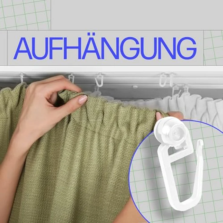 Bestlivings Gardinenschiene ( Weiß ) 270cm (3x90cm) 3-läufig – Bild 6