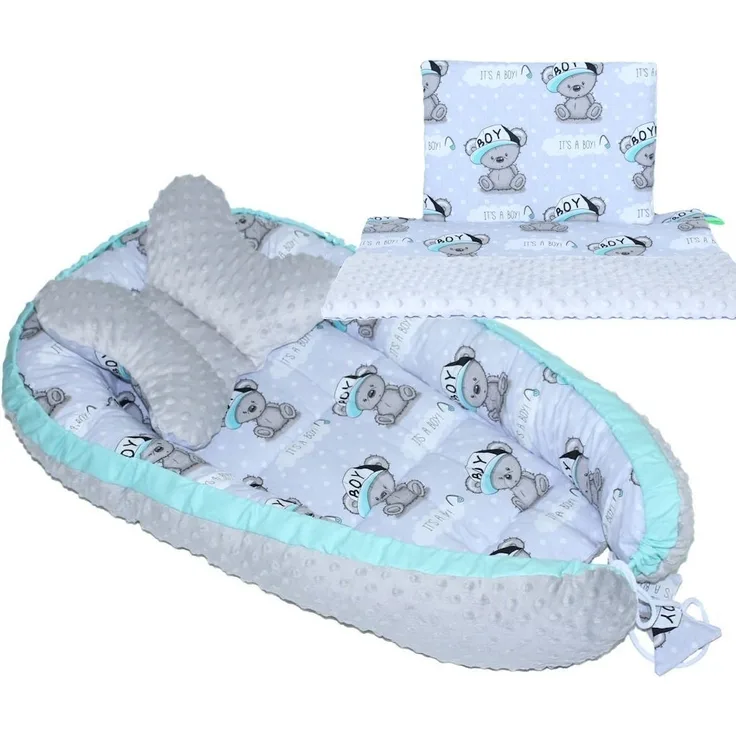 Primawela Bettnestchen Baby MINKY Nestchen Kokon Kuschelnest Kissen Decke Schmetterlingkissen