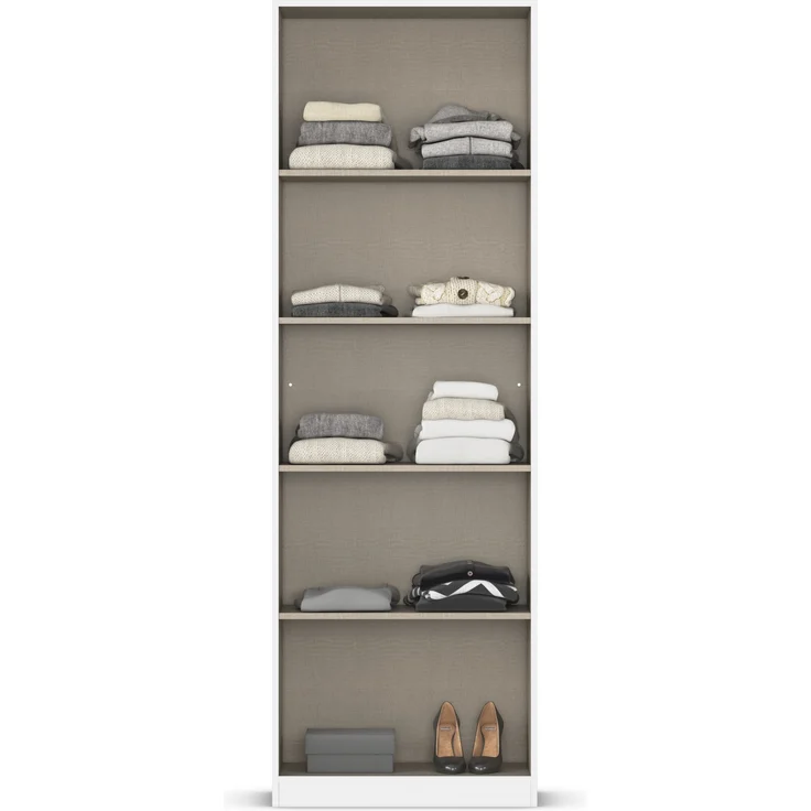 rauch Allrounder, Garderobenschrank, Mehrzweckschrank, 2-türig, mit 4 Einlegeböden, Farbe Weiß, BxHxT 69x210x41cm – Bild 7