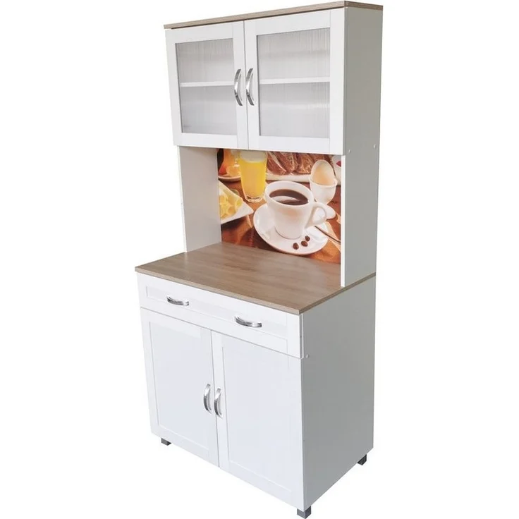 HTI-Living Hochschrank Küchenbuffet 1 Schublade Blanca Bistro (Stück, 1-St, 1x Schrank Blanca, ohne Dekoration) Küchenschrank Hochschrank – Bild 3