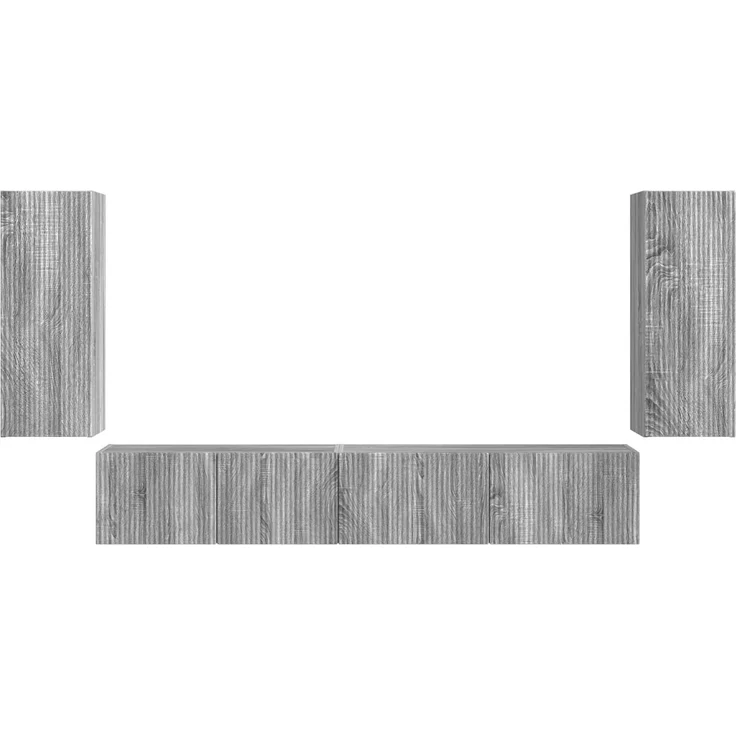 vidaXL TV-Schrankset 4 pcs Graues Sonoma Holzwerkstoff 3409165 – Bild 8