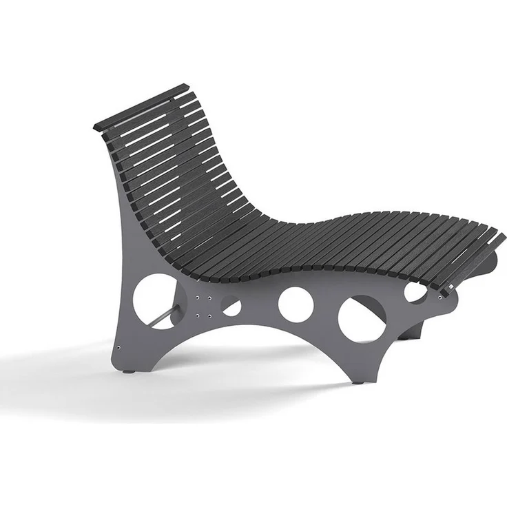 HOME DELUXE Wellenliege NIRA - Anthrazit – Bild 2