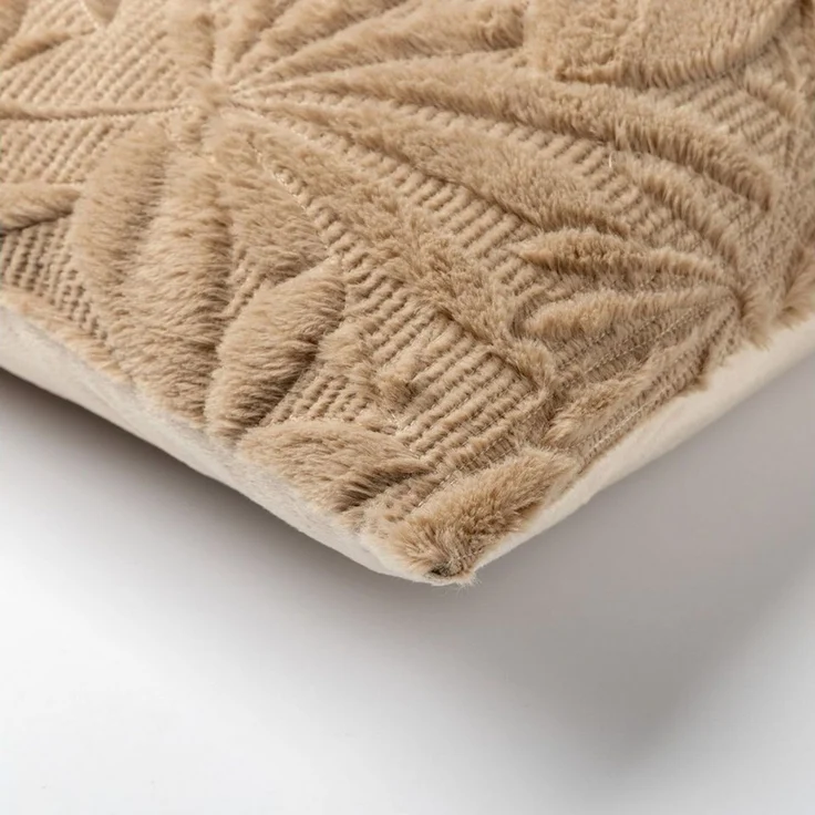 Dutch Decor Kissenhülle 'Jurre' Irish Cream - Beige, Flauschig, Pflanzen-Muster – Bild 3