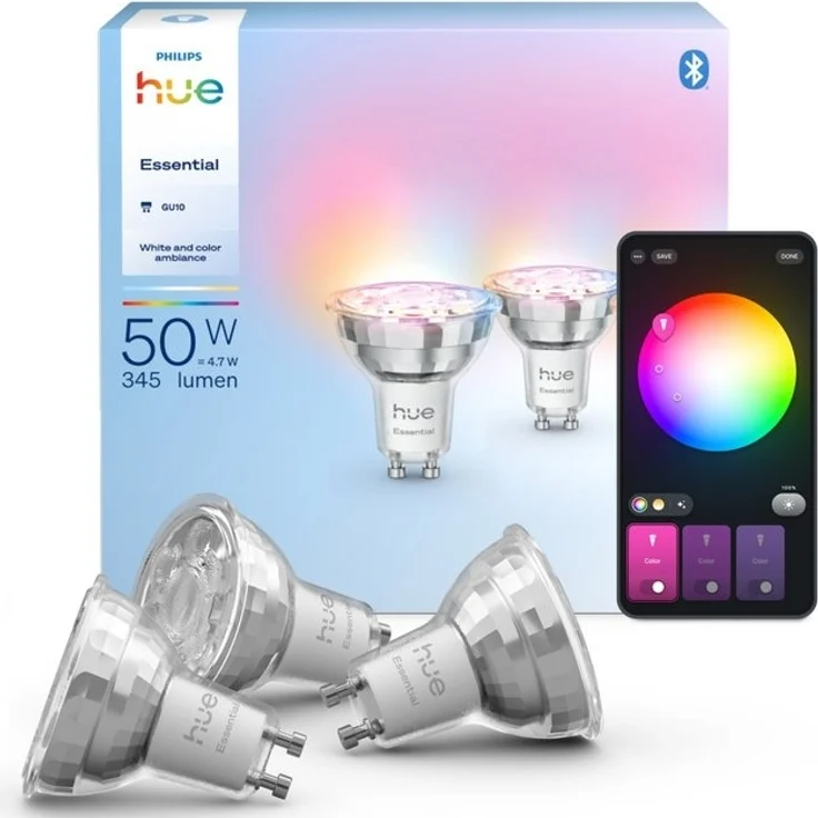 Philips Hue Essential White & Cool Ambiente 345 GU10 3P EU – Bild 4