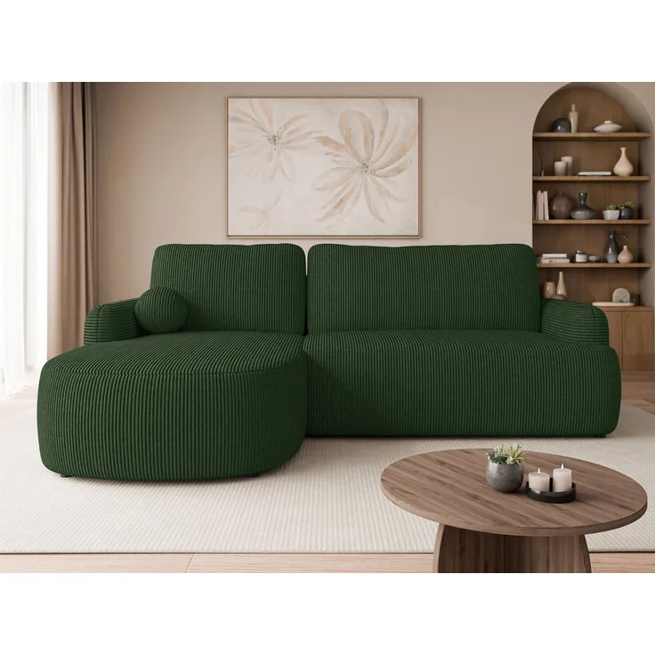 Ecksofa Loridu Cord (Farbe: Poso 14, Seite: Links)
