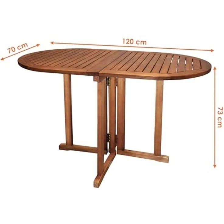 Spetebo Gartentisch Balkontisch BALTIMORE klappbar - 120 x 70 cm – Bild 3