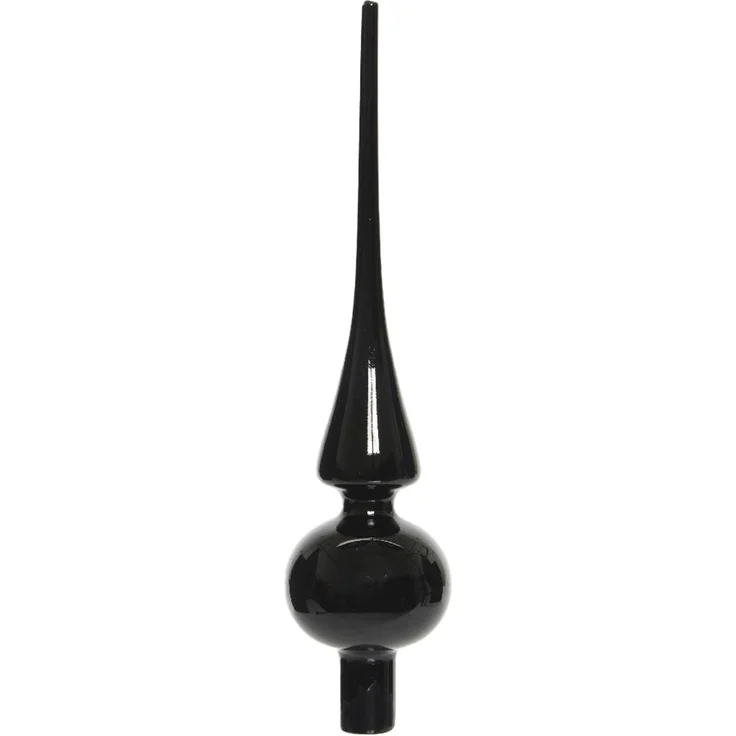 Kaemingk Christbaumspitze, Christbaumspitze Glas 26cm schwarz glänzend – Bild 3