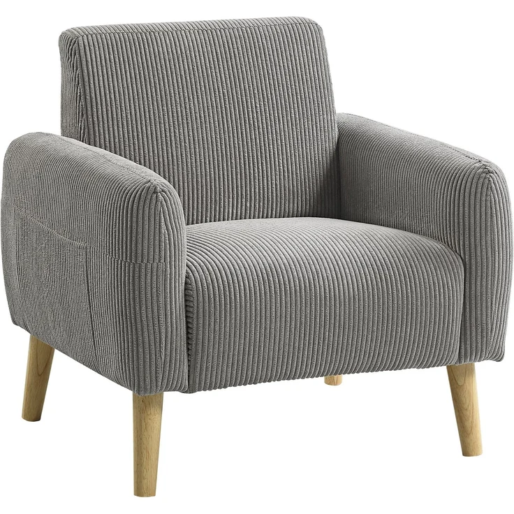 ATLANTIC home collection Sessel Moby, mit Federkern, kleiner Tasche und in modernem Cordbezug – Bild 2