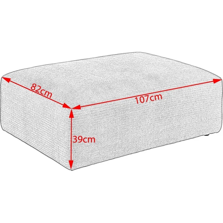 KAWOLA Sofa Sitzelement SEPHI medium Cord Vintage rot 39 x 82 x 107 cm – Bild 7