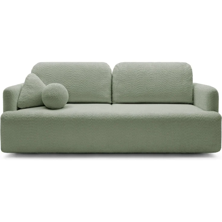 Selsey 'Lambina' 3-Sitzer Sofa mit Schlaffunktion und Bettkasten, Bouclé, Salbeigrün – Bild 5