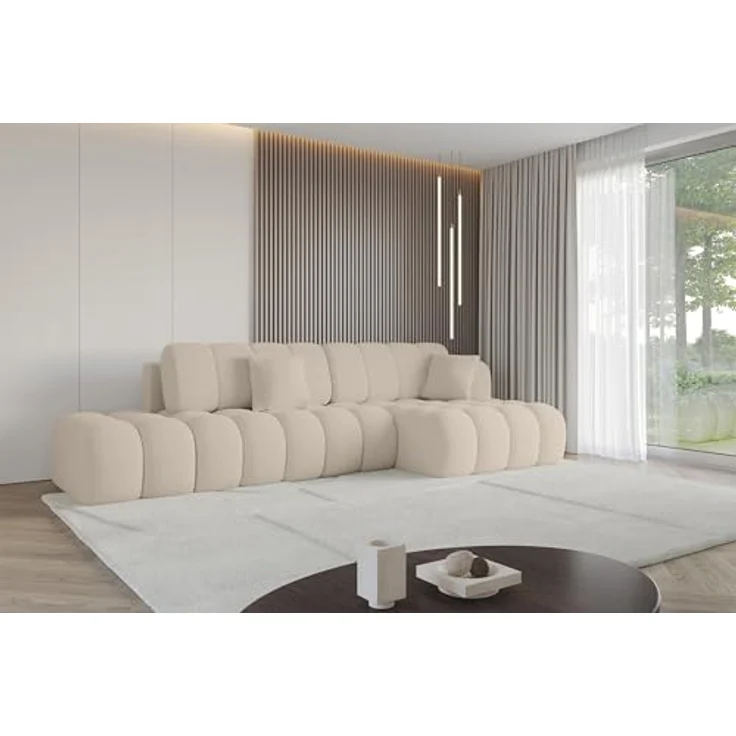 ALTDECOR Ecksofa OLEA-L2-S, Eckcouch mit Schlaffunktion und Bettkasten, L-Form, komfortabler Polyurethanschaum – Bild 4