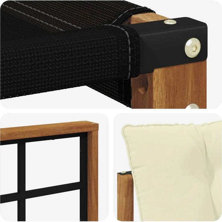 vidaXL Outdoor-Sofagarnitur 6 stk. 6-Sitzer Natur und Creme 3368837 – Bild 9