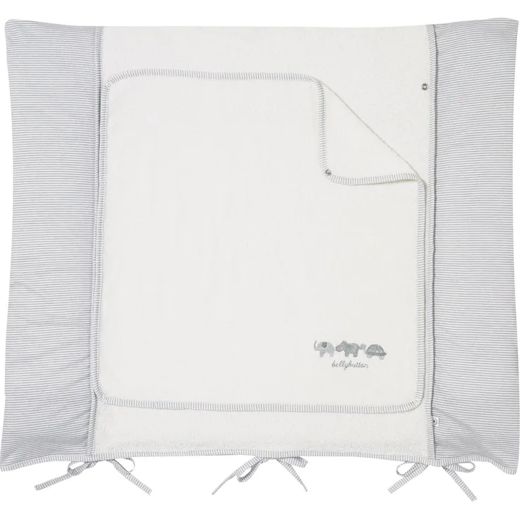 Alvi 330183509 Wickelauflage mit Bezug "Grey Little Animals"
