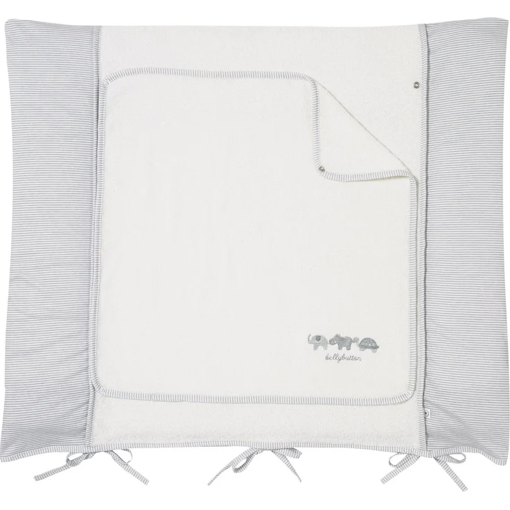 Alvi 330183509 Wickelauflage mit Bezug "Grey Little Animals"