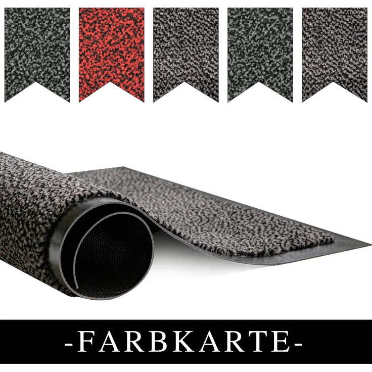 Schmutzfangmatte waschbare & leistungsstarke Fußmatte Sauberlaufmatte mit Rutschfester Rückseite Türmatte 90x150cm Beige-Schwarz