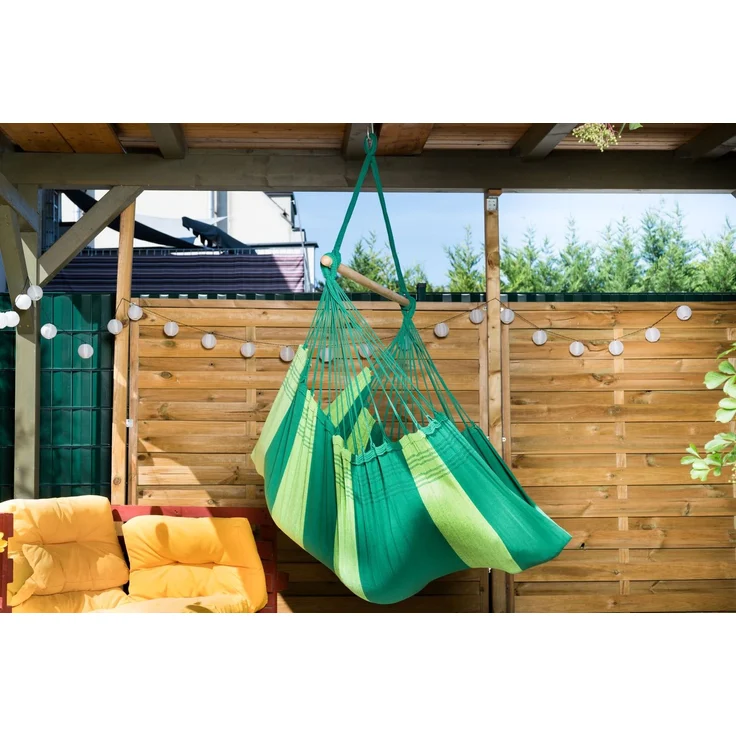 MacaMex Relaxa Verde Hängestuhl Baumwolle grün grün – Bild 2