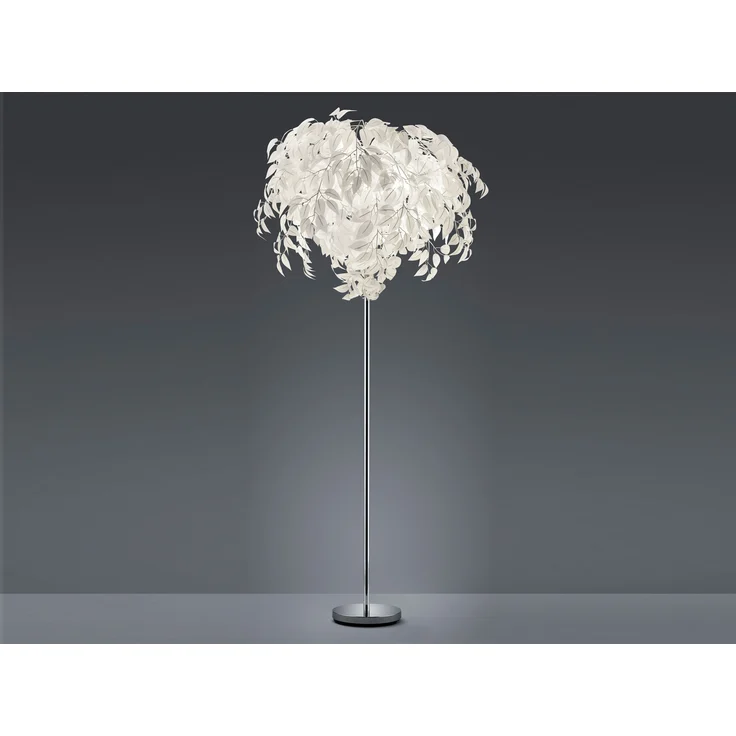 Reality Leuchten 'Leavy' Stehlampe, ohne Leuchtmittel inkl. Fußschalter, Metall / Kunststoff weiß, Höhe: 180 cm – Bild 3