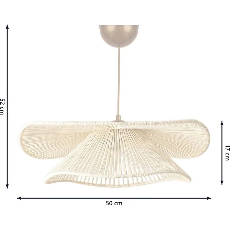 KAWOLA Hängelampe AROSA Makramee creme 52 x 50 x 50 cm – Bild 6