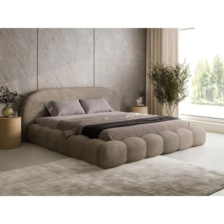 Compleo Polsterbett OMBIS, Wolkenbett mit Bettkasten und Lattenrost, Designer-Bett, MADE IN EU – Bild 2