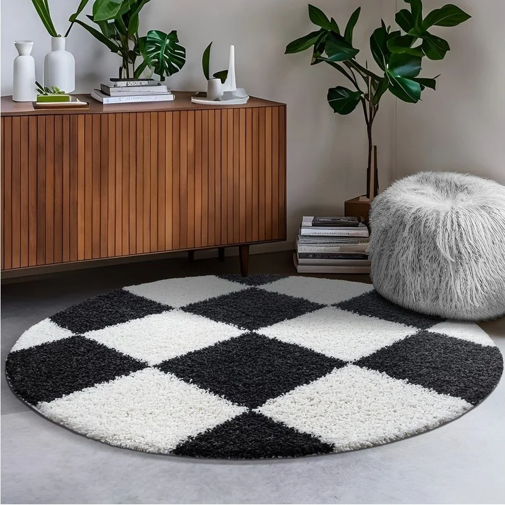 Sanat Hochflor-Teppich Milano 1250, rund, Höhe: 30 mm, Hochflor, Wohnzimmer, Schlafzimmer, fussbodenheizungsgeeignet – Bild 1