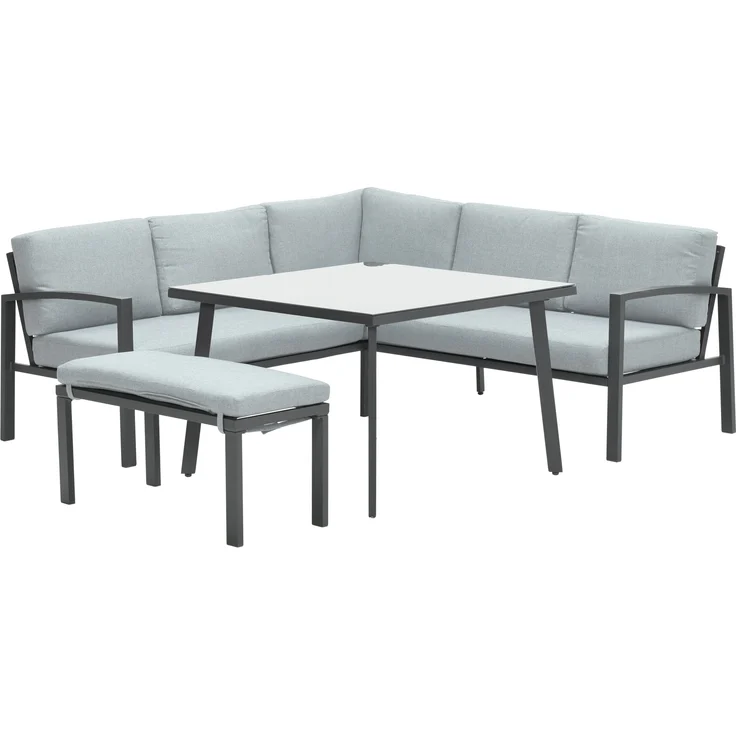 Garden Impressions Dining-Ecklounge "Petone" inkl. Ecksofa, Bank und Tisch, grau / mint – Bild 7