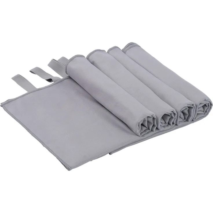 OTTO home Handtücher Leoa, diverse Größen, Sporthandtuch, Reisehandtuch, Strandtuch, Microfaser (Set, 4-St), sehr leicht, kompakt, schnelltrocknend, Mikrofaser mit Kontrastnaht