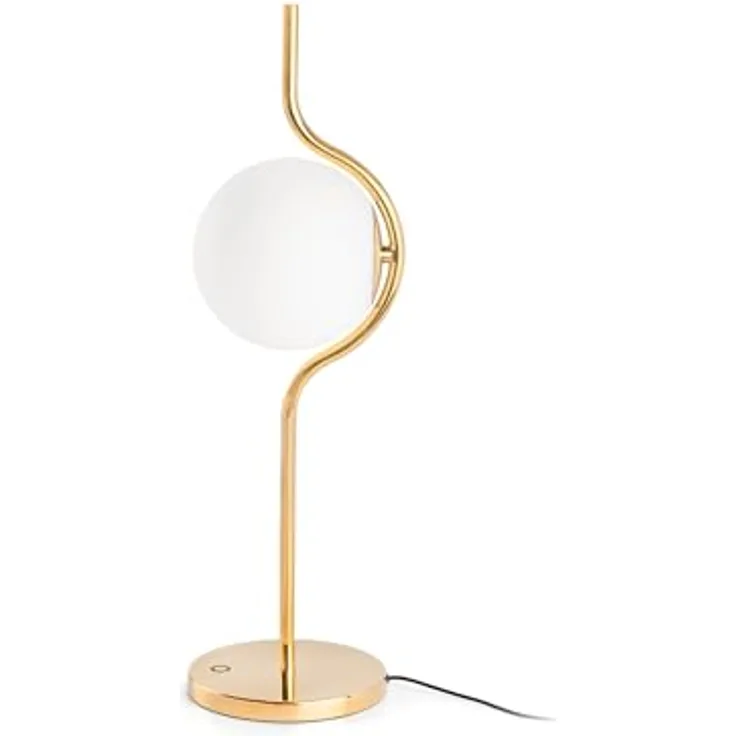 Le Vita LED Tischlampe Touch-Dimmer Goldfarben, Weiß