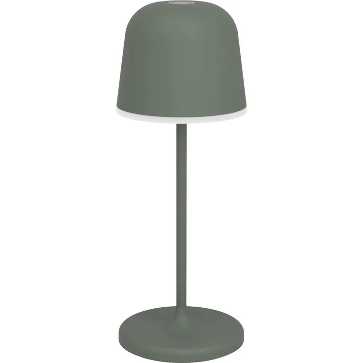 EGLO LED Akku Tischleuchte außen Mannera-S, kabellose Outdoor Tischlampe Touch dimmbar, Außenleuchte mit Erdspieß, Alu, Stahl in grün, IP54