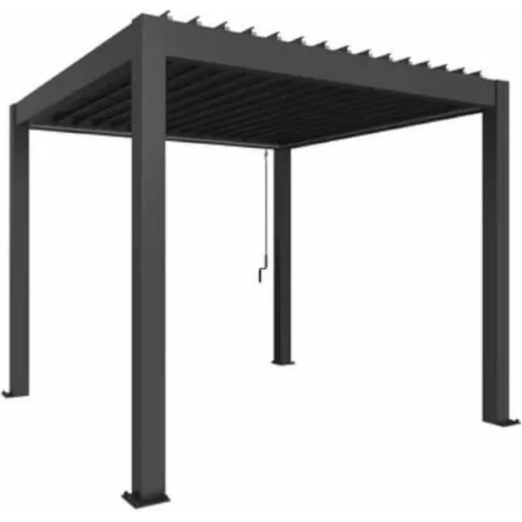 Biohort Pergola, dunkelgrau-metallic / dunkelgrau-metallic, 264 x 312 x 312 cm – Bild 1
