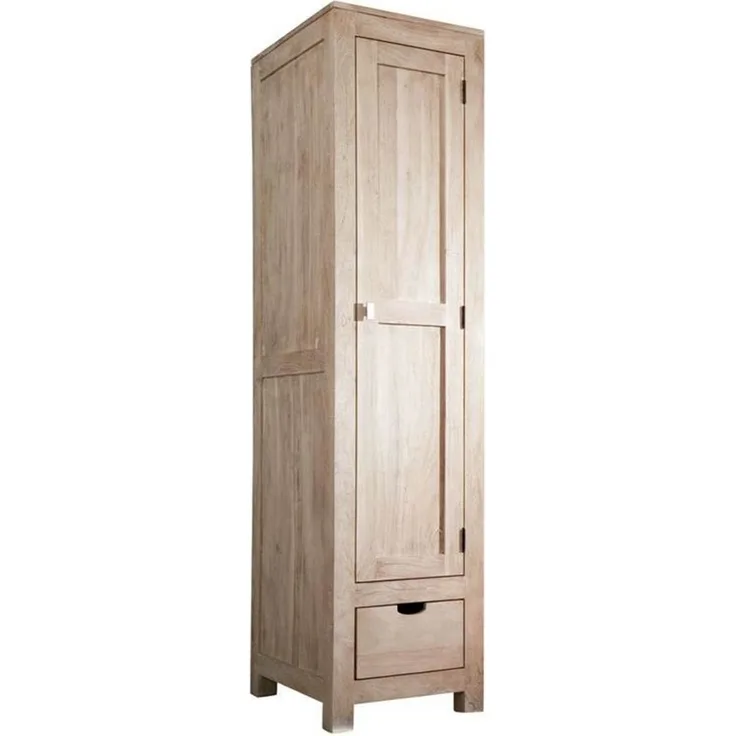 Schrank Akazie 48x60x200 white stone getüncht NATURE WHITE #98