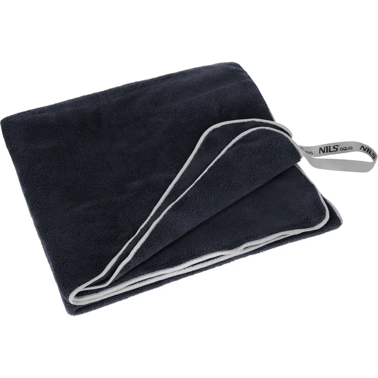 NILS AQUA NAR14 Mikrofaser-Frotteetuch Handtuch 160 x 80 cm schwarz – Bild 3