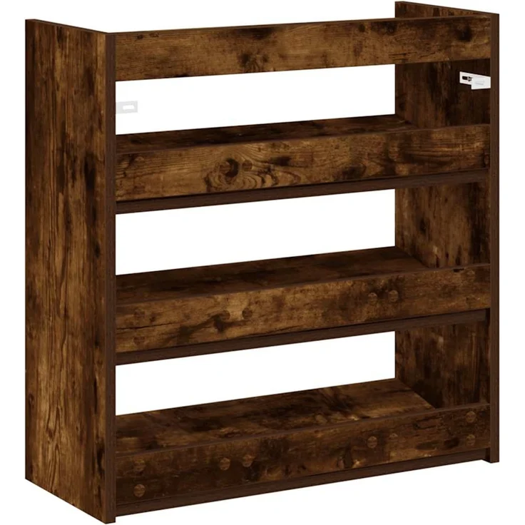 vidaXL Schuhregal Räuchereiche 60x25x62 cm Holzwerkstoff 859891 – Bild 5