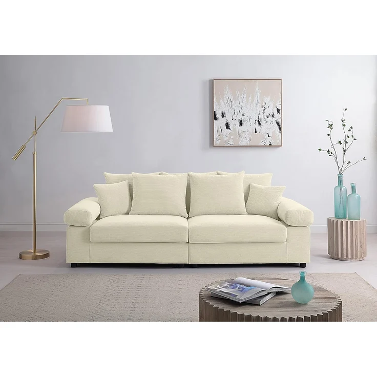ATLANTIC home collection Big-Sofa Bjoern, mit Cord-Bezug, XXL-Sitzfläche, mit Federkern, frei im Raum stellbar – Bild 2
