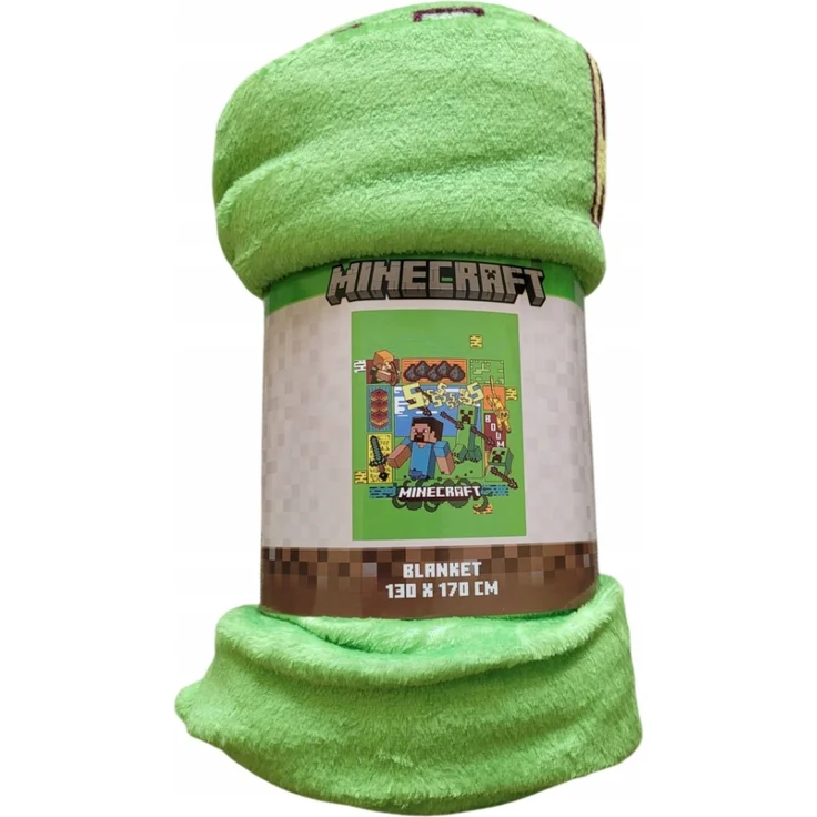 Minecraft Korallenfleece Decke 130x170 cm Kuscheldecke weich Wohndecke – Bild 2