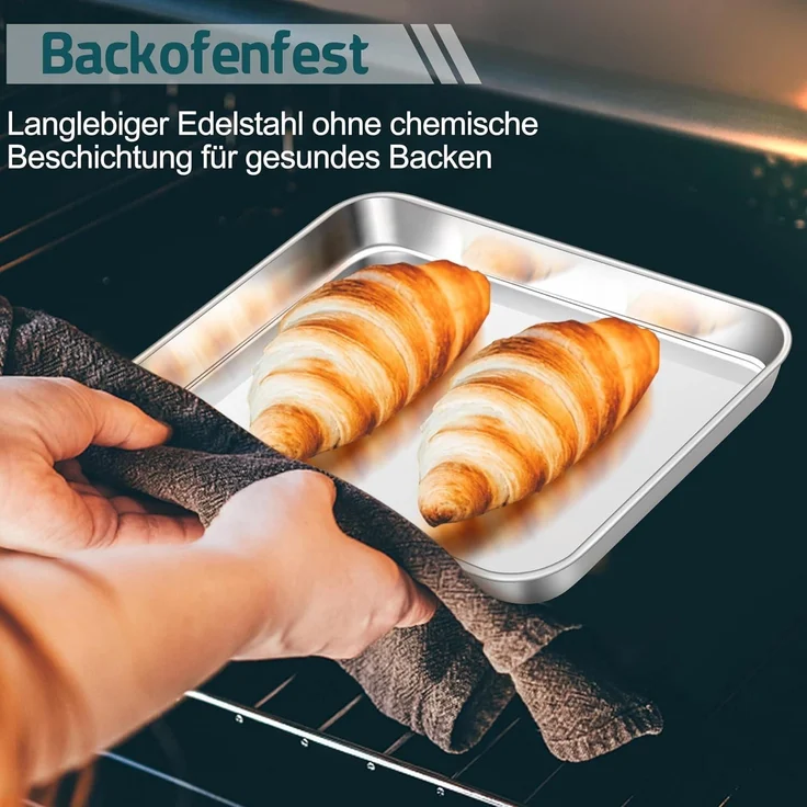TEAMFAR Backblech Abkühlgitter Edelstahl Klein Mini-Ofenschale kuchengitter – Bild 5