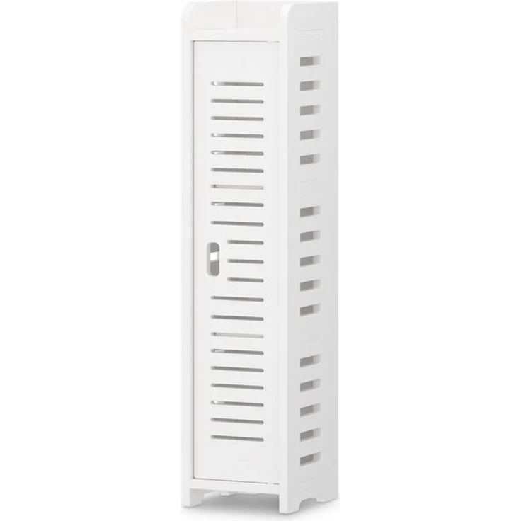 Dripex Midischrank Badezimmerschrank, Badschrank schmal, Toilettenschrank weiß – Bild 4