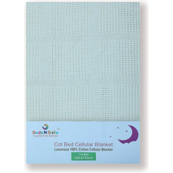 Dudu N Girlie Babydecke für Kinderbett, 100 % weiche Baumwolle, 100x150 cm, cremefarben