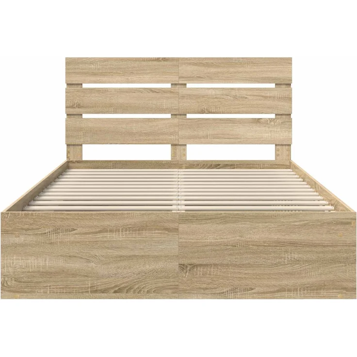 vidaXL Bettrahmen Sonoma 140 x 200 cm Massives Kiefernholz 3411738 – Bild 6